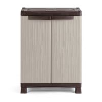 Ropero tipo Madera Mediano Marrón y Beige Polinplast