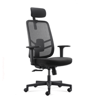 Silla de Oficina Ejecutiva Ergonómica Link Color Negro