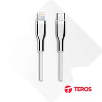 Cable USB Teros TE-70212W Tipo C a Lightning 3A 20W 2 m Blanco