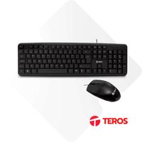 Kit Teclado y Mouse Teros TE-4062N USB Negro Español