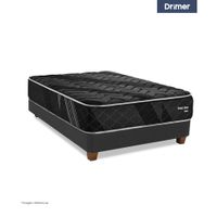 Cama Americana DRIMER Pocket Snow Black 1.5 Plazas Gris
