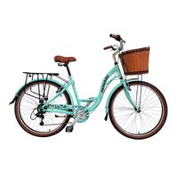 Bicicleta Urbana Monark Mujer Aro 26 Romantic Verde Agua