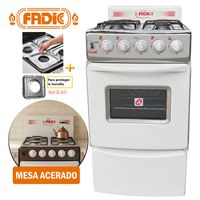 Cocina Fadic con respaldar y Horno 20 Sami 4H Blanco +Protector