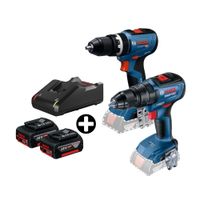 COMBO Bosch: Taladro Atornillador Inálambrico Gsb 18V-65 Baretool + Taladro Atornillador 18V GSB Brushless + 2 Baterías 18v 4ah + Cargador Bivolt