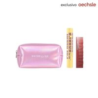 Set Máscara De Pestañas Maybelline Colossal Bubble + Labial Líquido Superstay Vinyl Ink Peppy