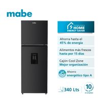 Refrigeradora Mabe RMN334PAPRP0 340L Bottom Freezer TecInverter Black Steel