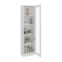 Vitrina 1 Puerta Home-E6 Blanco 180.6x45x31.3cm Tuhome