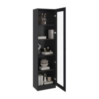 Vitrina 1 Puerta Home-E6 Wengué 180.6x45x31.3cm Tuhome