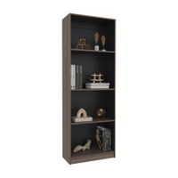 Estante 4 Niveles Home-E1 Avellana/Wengue 180.6x62.8x29.9cm Tuhome