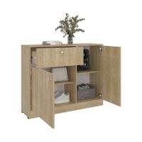 Cómoda 1 Cajón 2 Puertas Praga Fresno 80x100x30cm