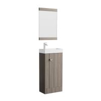 Vanitorio Turin + Espejo Ceniza 39x23x78