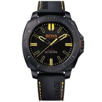 Reloj Hugo Boss Sao Paulo 1513249 Acero Inoxidable Correa de Silicona Negro Amarillo