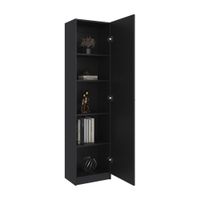 Estante 1 Puerta Home-E5 Wengué 180.6x45x31.4cm Tuhome