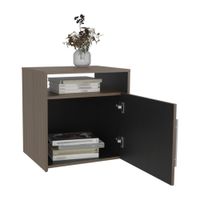 Velador 1 Puerta Bigaf Milan/Wengue 54.1x51.8x42.1cm Tuhome