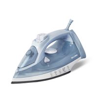 Plancha a Vapor Celeste con base antiadherente