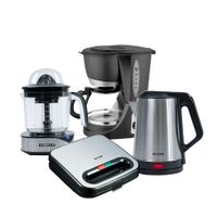 Combo Desayuno Perfecto Record- Cafetera + Sandwichera + Hervidora + Exprimidor