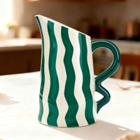 Jarra Cerámica Asimétrica Azul 19cm