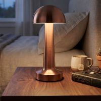 Lámpara de Mesa Decorativa Hongo Oro Ros 21cm Ico