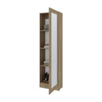 Ropero 1 Puerta con Espejo Praga Fresno 9x61x183cm Tuhome