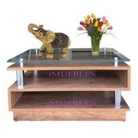 Mesa de Centro con vidrio Caramelo Modelo ZETA - TEMEL