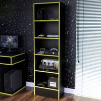 Estante Gamer NR 01 177x52cm Negro/ Amarillo