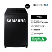 Lavadora Samsung 19kg WA80F19S8BPE AI Wash Carga Superior Negro