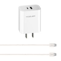 Cargador 20w con Cable 3a Blanco Speedvolt-20b Kuzler