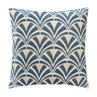 Funda de Cojín Chenilla Art Déco Azul 40x40cm Orange