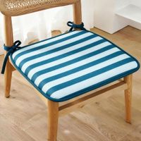 Cojín Asiento Memory Rayas Azul 40x40cm