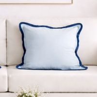 Cojín Velvet Borde con ondas Azul 40x40cm