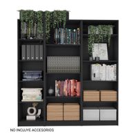 Combo Modular: 3 Estantes 14 Niveles Home Wengué