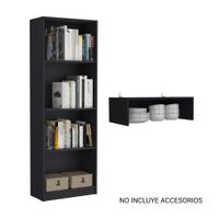 Estante 4 Repisas y Estante Complement Home Melamina Wengue Tuhome