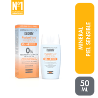 Isdin Fotoprotector Fusion Fluid Mineral SPF50 50ml - Bloqueador solar facial para pieles muy sensib