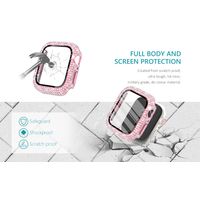 BUMPER CASE DOBLE PIEDRAS BRILLO PARA SMARTWATCH DE 49MM ROSADO