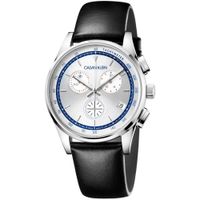 Reloj Calvin Klein Completion Chrono KAM271C6 Suizo Cristal de Zafiro Correa de Cuero Negro