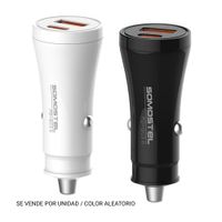 Cargador de Auto Somostel SMS-A96 PD Tipo C & Quick Charge 3.0 38W - Aleatorio