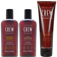 Shampoo Hidratante + Conditioner +Gel Fijación Suave American Crew Men