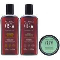 Shampoo Hidratante + Conditioner +Cera Forming Cream American Crew Men
