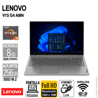LAPTOP LENOVO V15 G4 AMN 15.6"" FHD AMD RYZEN 3 7320U 2.4 / 4.1GHZ 8GB LPDDR5 SIN SISTEMA OPERATIVO