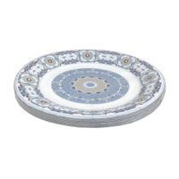 Set de 20 Plato Desechables Mandala Azul 23cm