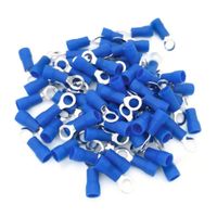 Terminal Aislado Ojal Rv2-5s 3/16"" 16-14awg Azul 25u