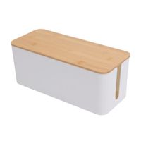 Caja Organizadora para Cables con Tapa Bambú Orange 32x13.6x12.7
