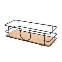 Repisa Organizadora Bambu con metal 28cm