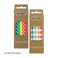 10 Piezas Velas para Cumpleaños Multicolor 11cm