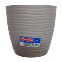 Macetero Prisma M15 con Plato Beige Cemento Duraplast