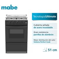 Cocina de Piso Mabe a Gas 51CM EMP2000AN0 Negro