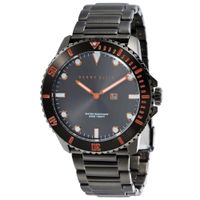 Reloj Perry Ellis Deep Diver 46 02004-02 Fecha Acero Inoxidable Gunmetal