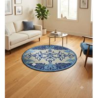 Alfombra circular piel de durazno para centro 120cm set de 2
