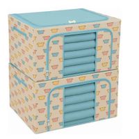 Cesto organizador plegable caja multiuso para ropa o sabanas Set de 2