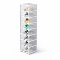 zapatera plastica de 8 niveles 140cm de alto